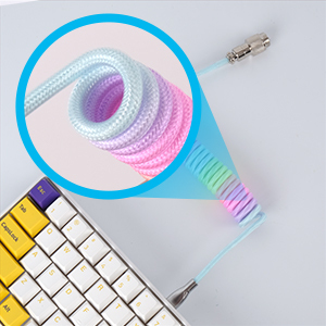 Clavier mécanique de câble de bobine de Paracord à double manches d'aviateur GX16 sensible à l'eau - Product Image 3