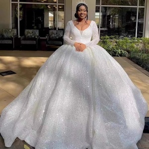 Vendita calda abito da <span class=keywords><strong>sposa</strong></span> gonna per <span class=keywords><strong>sposa</strong></span> africano manica lunga Plus Size abito da <span class=keywords><strong>sposa</strong></span> - Product Image 4