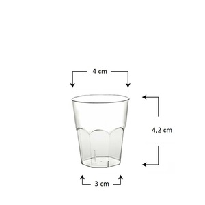 100 eleganti bicchierini monouso in plastica da 30ml per bar ristoranti e feste Set di 100 pezzi - Product Image 2