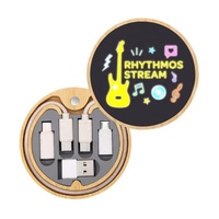 Nouvel ensemble de charge sans fil 5-en-1 en bambou tressé avec logo 15W, transfert de données, décoration, cadeau promotionnel rapide 5A Type-C