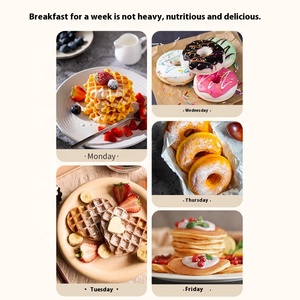 ポータブルミニ朝食機工場直販ワッフルメーカー取り外し可能プレート電気パンケーキ機能オランダフランス米国プラグ - Product Image 5