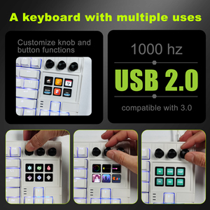 Nhà máy trực tiếp K1 PRO ai Bàn phím cơ khí-6 phím LCD, 3 knobs, chống bóng mờ, argb-oem tùy biến - Product Image 3