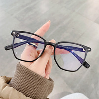 Lunettes anti-lumière bleue tendance 2026, grandes montures carrées, transparentes, en métal, pour femmes et hommes, protection oculaire pour ordinateur