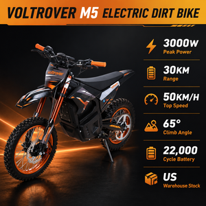 M5 1200W 어린이용 전기 더트 바이크 48V 20.8AH 리튬 배터리 50km/h 오프로드 전기 오토바이 (어린이 및 청소년용) - Product Image 3