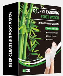 伝統的な中国の漢方竹酢フットパッチ、解毒、痛みの緩和、睡眠の改善に使用されるフットパッチ - Product Image 1