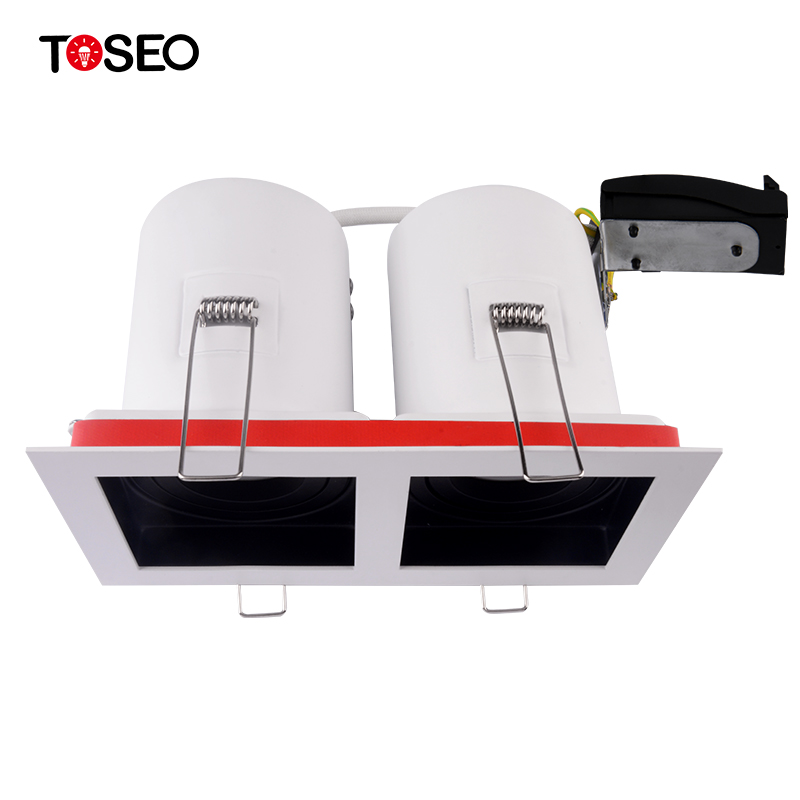Hotel Ceiling Light Fixture Led Spotlight Fire Rated Led Recessed Double Head Gu10