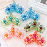Lot de 12 pinces à cheveux en résine grande fleur, style européen et américain, couleur personnalisable, pour cheveux épais de filles - Vente en gros