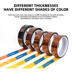 Película de Poliimida <span class=keywords><strong>PI</strong></span> con Pegamento de Silicona, Baja Estática, Antiestática, Kaptons, Cinta Aislante Autoadhesiva de Poliimida - Product Image 4