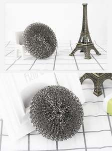 Éponge métallique de nettoyage en acier inoxydable de qualité supérieure pour évier de cuisine, boule de laine à vaisselle SUS410, tampon à récurer, éponge de cuisine en métal - Product Image 5