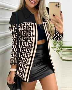 Jacken für Damen 2023 Jackette für Damen Mode Leopard gedruckt rüschenförmig langärmlig Reißverschluss-Anzug Kleidung für Damen Blazer - Product Image 2