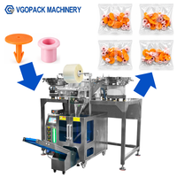 Machine de remplissage, scellage et emballage automatique à 4 bols vibrants pour composants d'étiquettes d'identification de porcs et d'animaux d'élevage