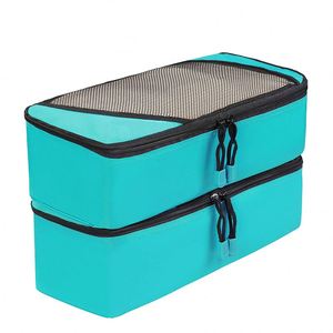 Ensemble de 6 pochettes de voyage promotionnelles en gros sac cube d'emballage de vêtements en polyester durable dans un sac avec Oxford et fermeture à glissière - Product Image 4