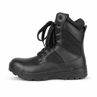 Bottes tactiques pour hommes en cuir de vache, lacets, fermeture éclair, semelle extérieure composite en caoutchouc + EVA, antidérapantes, chaussures de randonnée en montagne, été/hiver