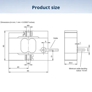 Sensor de Medición de Peso de Alta Precisión HBM Alemán, Tipo S, S2M 10N 20N 50N, Original en Stock - Product Image 4