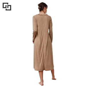 ชุดราตรีลูกไม้สำหรับผู้หญิงชุดนอนผู้หญิงทำจากไม้ไผ่แบบติดกระดุมชุดเดรสสำหรับคุณแม่ออกแบบได้ตามต้องการ - Product Image 6