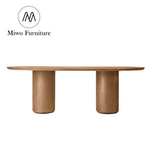 Mesa de Comedor Rectangular Moderna para Banquetes de Hotel, Mesa de Cocina con Tablero de Madera Maciza, Juego de Mesa y Sillas de Comedor Antiguas - Product Image 1