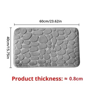 Tapis de bain rose gaufré antidérapant en mousse à mémoire de forme et velours pour la maison et l'hôtel - Product Image 2