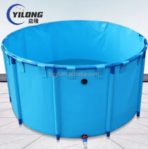 Réservoir d'eau pliable d'étang de koi léger en pvc enduit de bâche en toile personnalisée