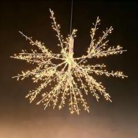 Nouvelle conception de guirlande lumineuse LED DIY, lustre suspendu, feux d'artifice, pissenlits lumineux pour le printemps, Noël, le Nouvel An et les fêtes