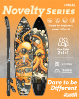 ITAOSTAR Planche de paddle gonflable (SUP) 11'6"x35"x6" avec 5 ailerons, design portable pour lacs et rivières