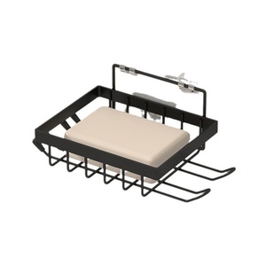 Porte-savon de salle de bain sans perçage en acier inoxydable, étanche, design moderne à ventouse, supports de rangement muraux - Product Image 1