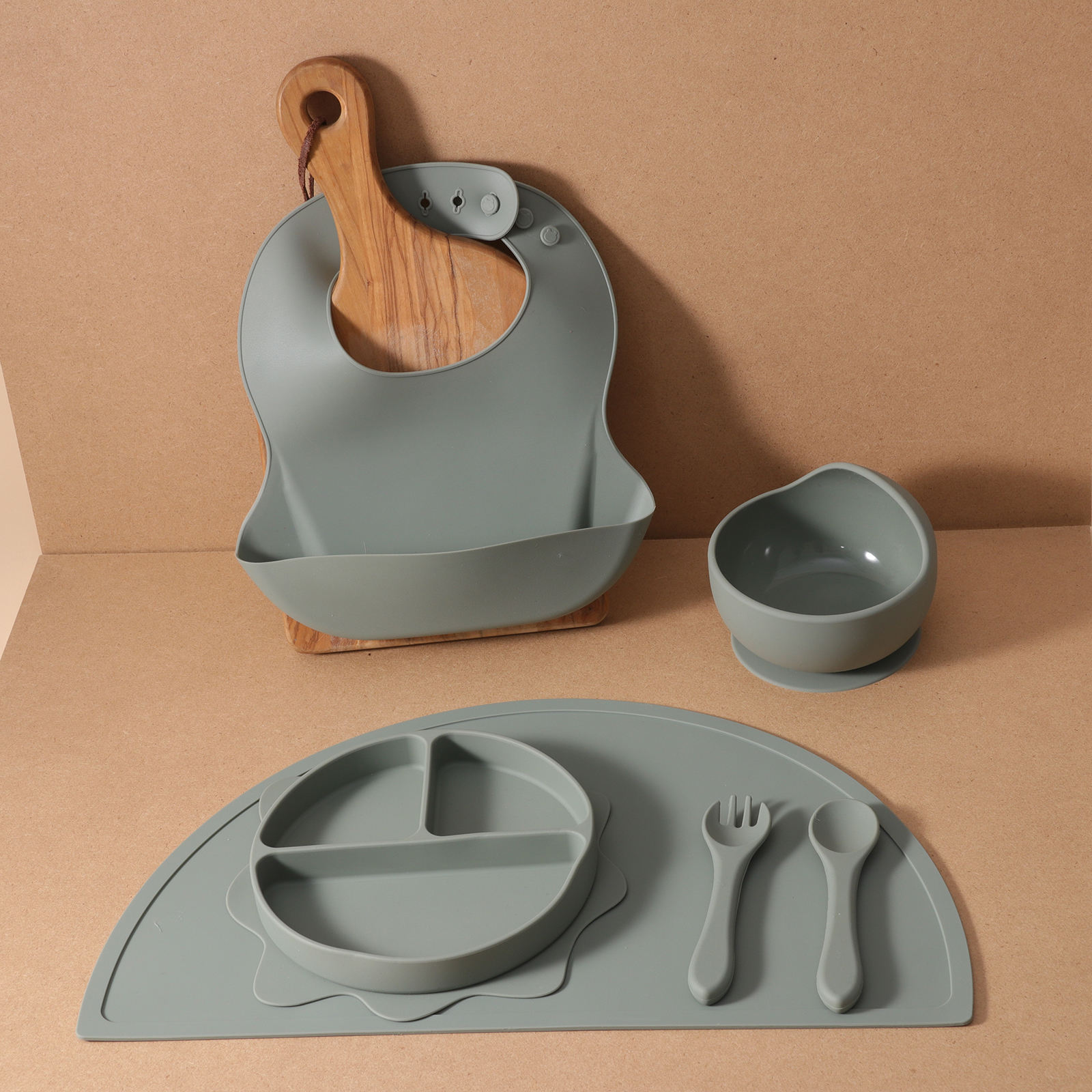 sun plate set | sage