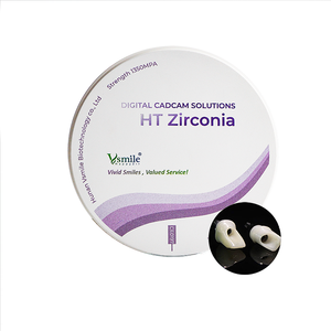 Vsmile 98mm HT blocco <span class=keywords><strong>Zirconia</strong></span> bianco 1350 Mpa per laboratorio dentale macchina fresatrice Cadcam - Product Image 4