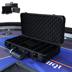 Offre Spéciale Boîte Durable <span class=keywords><strong>Vide</strong></span> en Aluminium Noir, 500 pièces, avec Logo, pour Rangement de Jetons de <span class=keywords><strong>Poker</strong></span> et Accessoires de Casino de 40-43 mm - Product Image 2