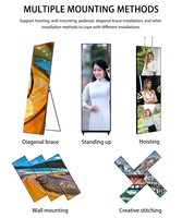 Indoor p2 led poster schermo Piano dello schermo In Piedi Portable Led Digital Poster Con Cornice Led Digitale Display Advertising LED Poster display