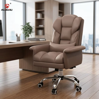Chaise de bureau ergonomique ALINUNU à prix de gros pour bureau de PDG, chaise de direction en cuir PU avec support lombaire