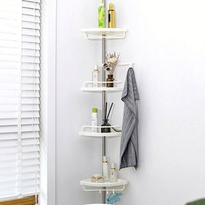 Nouvelle étagère d'angle en plastique ABS à 4 niveaux pour accessoires de salle de bain, support de rangement en plastique imprimé pour signalétique d'angle - Product Image 5