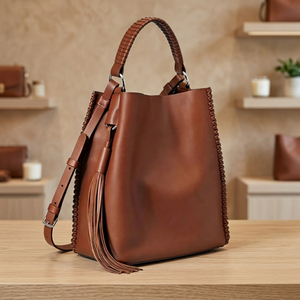Fashionable Genuine Leather Clutch Waterproof Zipper Closure Lightweight Durable Anti-Theft Cross-Body Strap 3L+ Handbag - Product Image 5