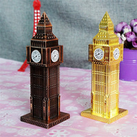 Grosir jam kerajinan logam London suvenir perjalanan ornamen Model Ben besar