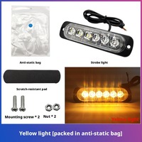 Superbleds 6 LED 12V-24V Universelle Auto-Warnleuchten Günstige Kühlergrill-Blitzleuchte LKW-Rundumleuchte Bernsteinfarbene Verkehrsleuchte