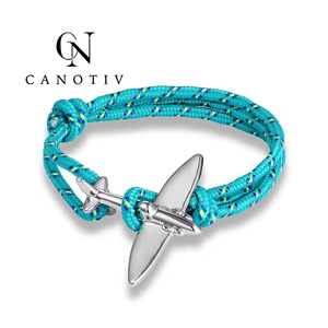 Gran oferta, accesorios de moda, pulseras de avión piloto, dijes hechos a mano para hombres, pulseras de paracaídas de nailon - Product Image 1