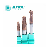6mm tige 2 cannelures DLC enduit carbure fil fraise 55 degrés fond plat CNC moulin DPB2 OEM Altin traitement des métaux