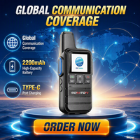 Radio Walkie Talkie Portabel Berkapasitas Tinggi 4G POC Dua Arah dengan SIM GPS Jangkauan Komunikasi Jarak Jauh Global untuk Berbagai Skenario