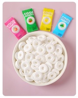 Sugar Free Honey Mint Candy Round Ring Shape Compressed Tablet Candy Mixed Fruit Flavor Breath Fresh Bulk Hotel Reception Sweets