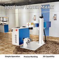 Machine de marquage laser à fibre 30W à refroidissement par air pour pierre, compatible avec les formats AI/LAS/BMP