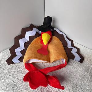 Nouveau Chapeau en forme de jambe de dinde pour Halloween et Thanksgiving, Coiffe de chef dinde de Noël, Accessoire photo de fête, Décoration d'ambiance de scène et Accessoires - Product Image 4