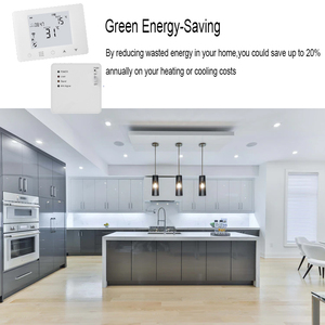 Connexion sans fil Affichage de données LCD Signal sans fil Récepteur de signal de fréquence Vert <span class=keywords><strong>Thermostat</strong></span> à économie d'énergie - Product Image 3