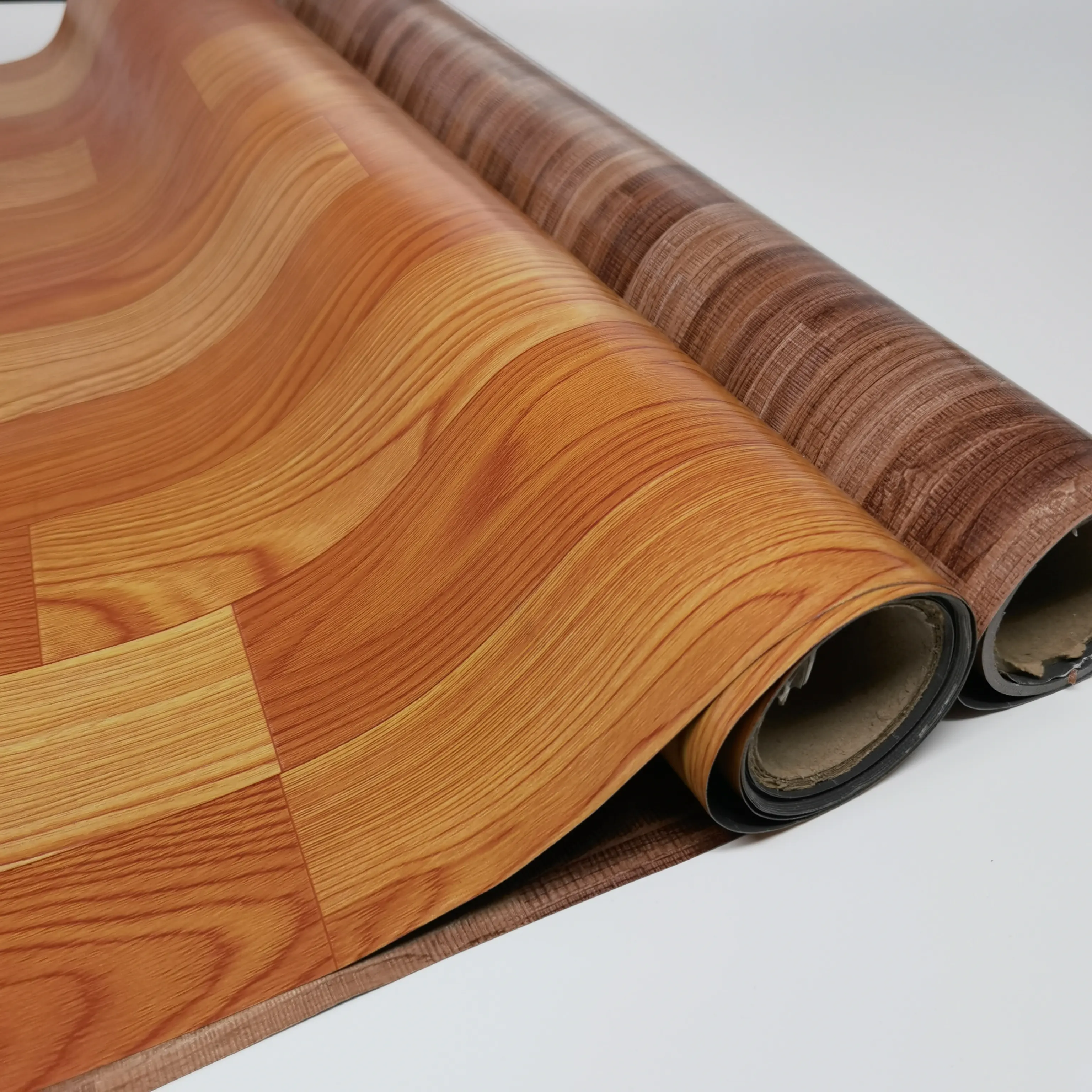 PVC Bodenbelag Rolle Vinyl Teppich Kunststoff Linoleum Matte Parkett Marmor Laminat Blatt Holz Design