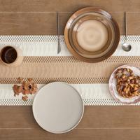 Style bohème coton lin chemin de Table tissé étamine couleur correspondant glands pour Table à manger fête pour Amazon transfrontalier