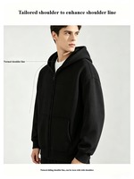Sudadera con Capucha y Cremallera de Forro Polar de 500 g/m² para Hombre y Mujer, 65% Algodón, Forro de Lana de Cordero, Gruesa, Térmica, para Invierno, Personalizable, Tallas S-5XL