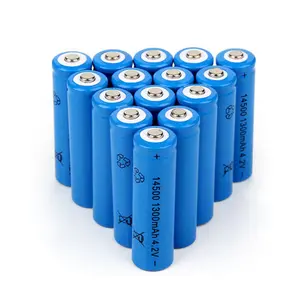 3,7 v batería de litio recargable de 500mAh 600mAh ICR 14500 batería Li-ion