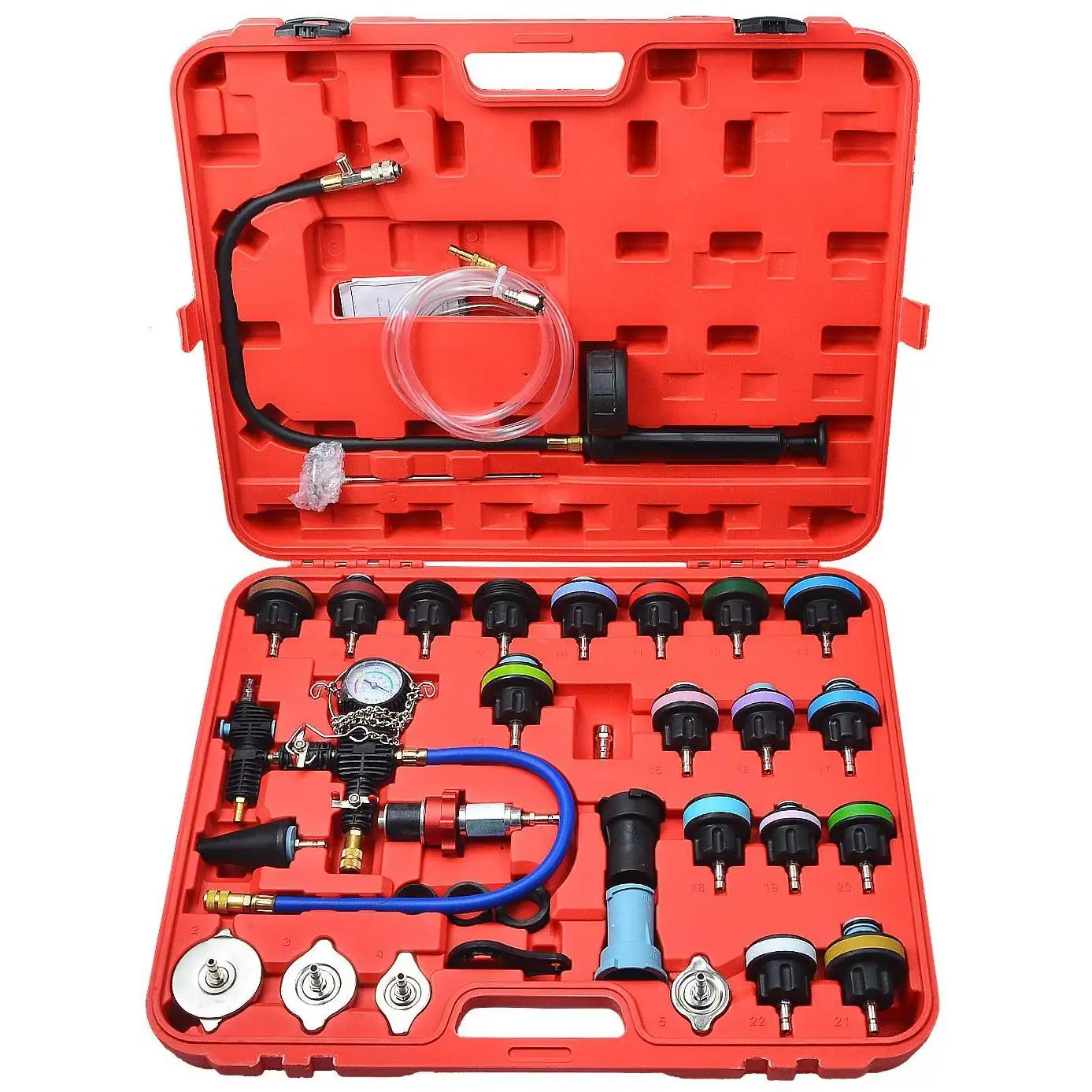 33PCS Universal Pneumatic Radiator Druck prüfer Vakuum kühlmittel Kühlsystem Tool Kit