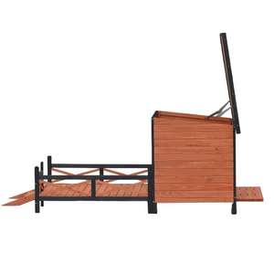 야외 나무 개 케이지 및 개집 중형 소형 개 창고 및 개 하우스 사계절 화이트 사용자 정의 크기 - Product Image 3