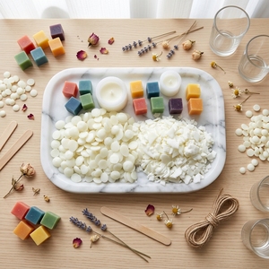 Accessoires pour bougies en cire de soja en gros, bougies en cire de soja <span class=keywords><strong>bio</strong></span>, désodorisant, <span class=keywords><strong>kit</strong></span> de <span class=keywords><strong>fabrication</strong></span> de bougies DIY en cire de soja - Product Image 1