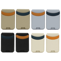 Portefeuille magnétique personnalisé en cuir PU pour téléphone, support de carte, béquille, porte-cartes bicolore, pochette pour téléphone, portefeuille en cuir pour cartes