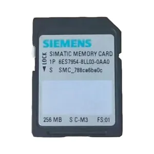 بطاقات ذاكرة SIMATIC S7-1200/1500 CPU، بطاقات ذاكرة SIMATIC S7-1200، وحدة بلورية رقمي مقاس 256 ميجابايت من Siemens طراز 6ES7954-8LL03-0AA0